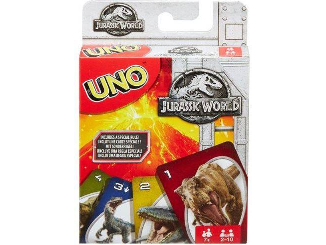 Juego de cartas de Cartas UNO Jurassic World  (Edad Mínima Recomendada:7 Años)
