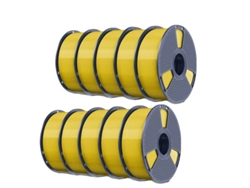 Filamento para impresora 3D, material PLA+, 1,75 mm de diámetro, amarillo claro.