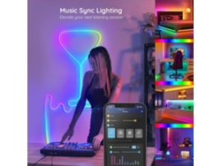 2026-cinta Led Rgb Con Sincronización Musical Y Control Por App Para Decoración De Habitaciones Y Fiestas En Casa