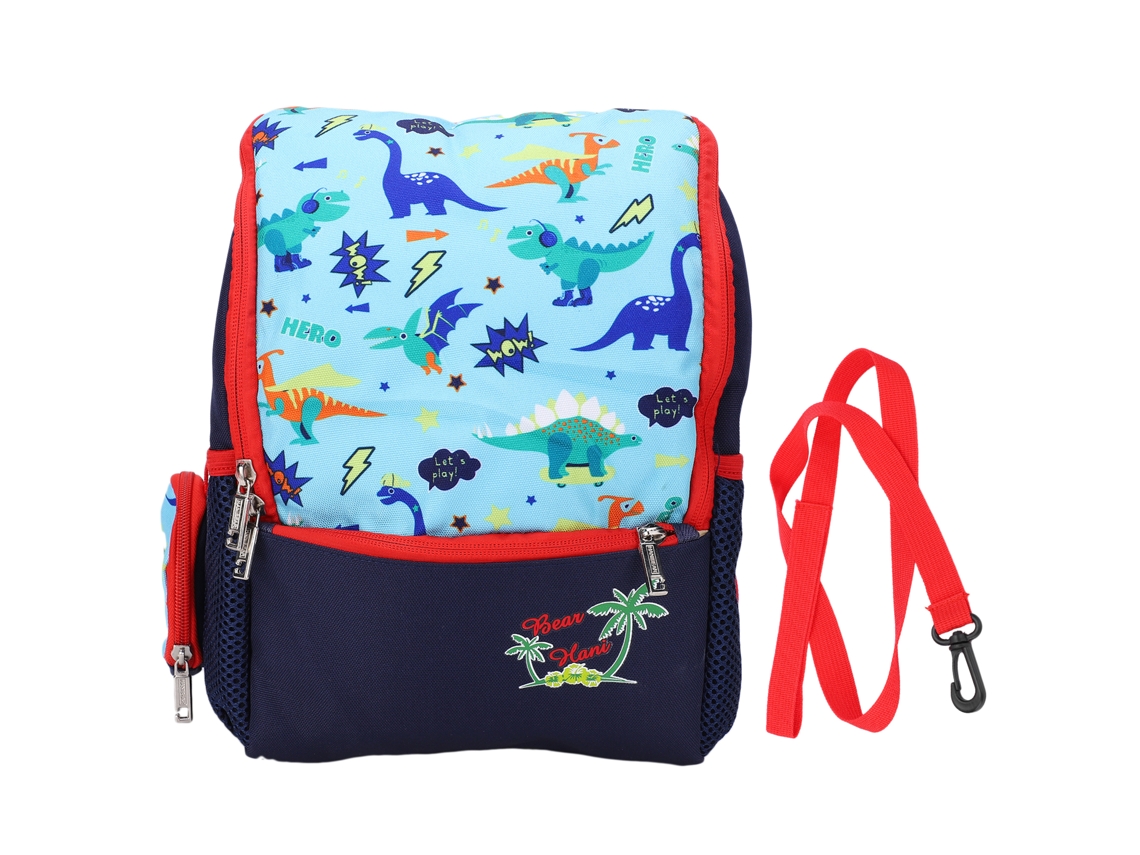Mochila Infantil Antipérdida Con Cuello De Seguridad Para Jardín De Infancia, Azul Cielo