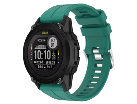 Correa de reloj inteligente para Garmin Descent G1/Forerunner 745/945/935/Approach S62 Correa de silicona de color sólido (verde pino)