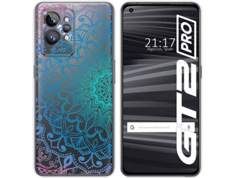 Carcasa para Realme GT 2 Pro 5G TUMUNDOSMARTPHONE Dibujos Transparente Mandala Multicolor