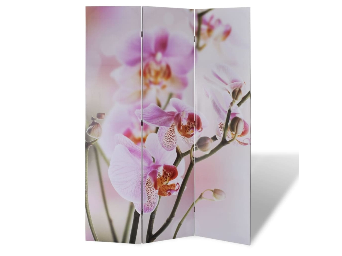 Biombo plegable de 120 x 170 cm con estampado floral multicolor Dec031166