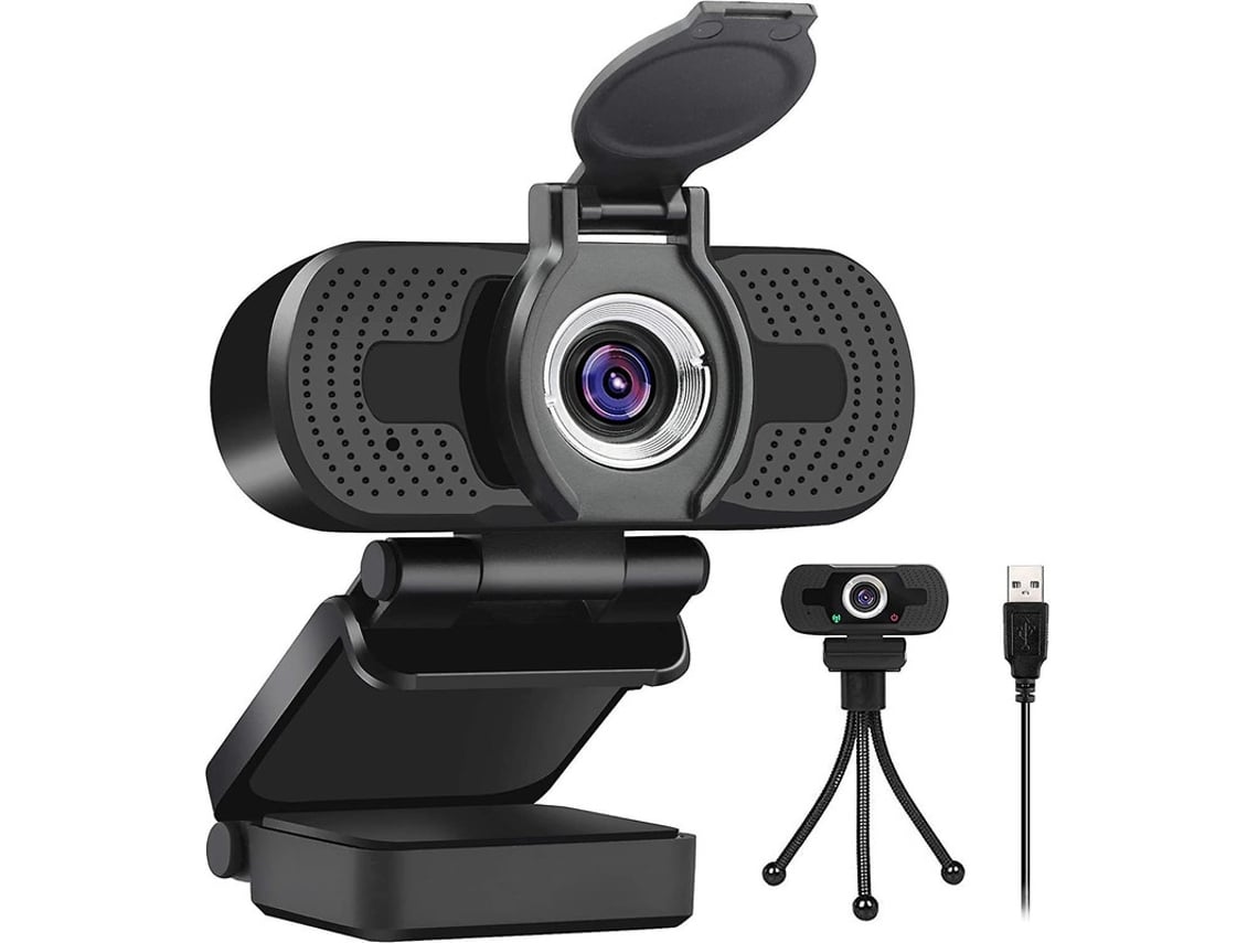 Camara Para Computadora Cámara Web Full HD 1080P Con Cubierta Para