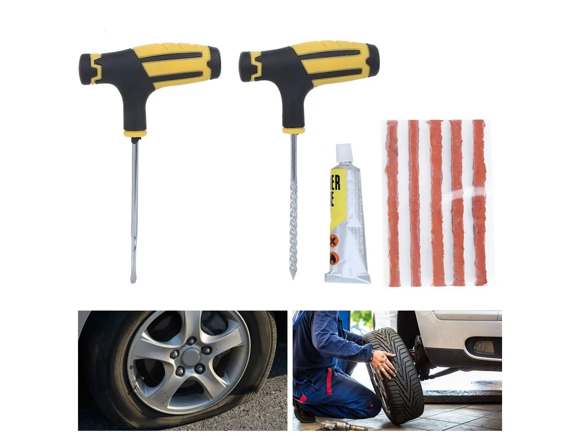 Kit de reparación de neumáticos (para neumáticos sin cámara, varios vehículos)