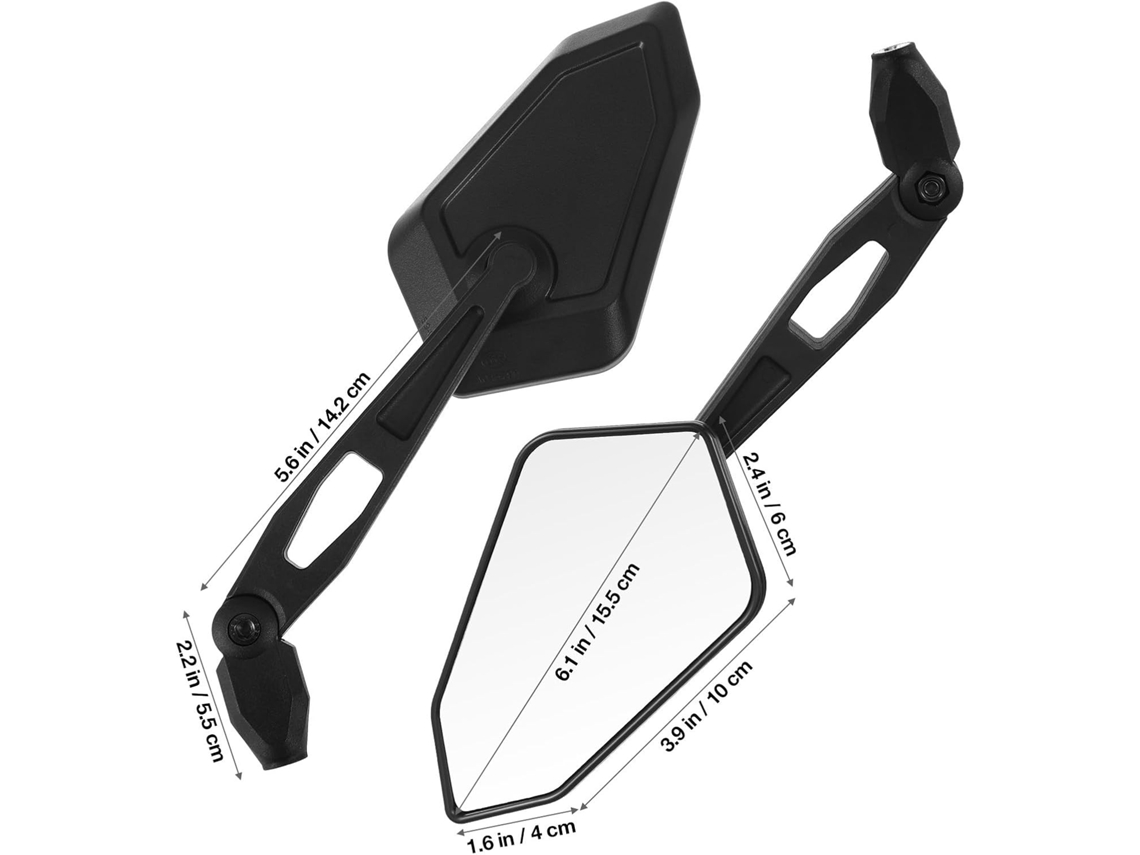 Espejo Retrovisor Poligonal Ajustable Para Manillar