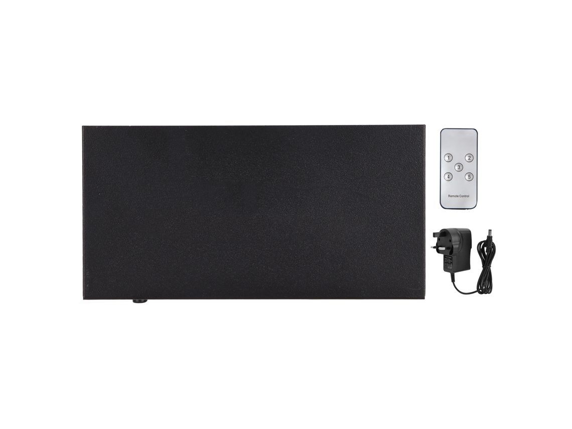 Conmutador De Interfaz Multimedia Hd 5 En 1 Con Control Remoto, Compatible Con 4k 3d Para Ps4, Switch Y Xbox.