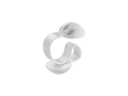 Sujetacables Inofix Clip Adhesivo Triple Blanco