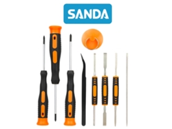 Kit de herramientas de mantenimiento de dispositivos electrónicos Sanda SD 3452, color negro y naranja
