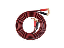 Cable Para Altavoces De Cobre Puro Con Conectores Banana En Forma De L En Ángulo Recto, Rojo Y Negro, 1,8 Metros.