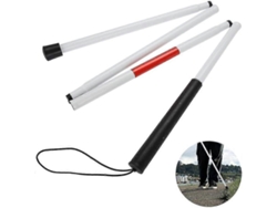 Bastón plegable para ciegos, 124 cm, 4 secciones