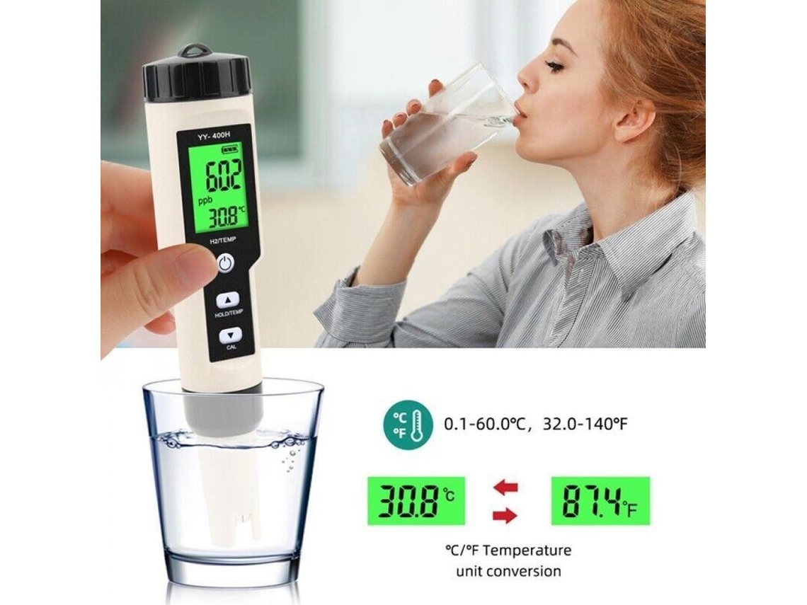 Pen De Prueba De Agua Rico En Hidrógeno 4 En 1 Ph Orp Temp Medidor De Calidad Wav