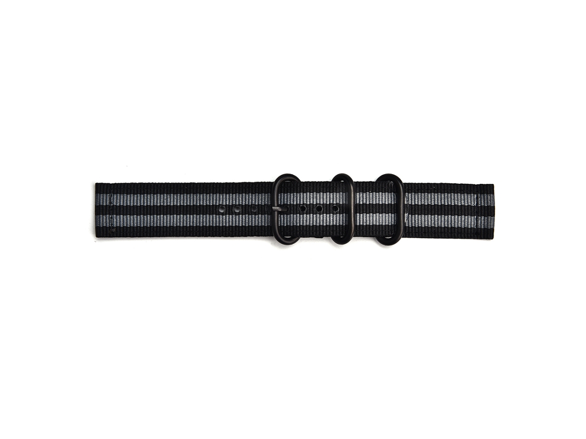 Correa de reloj de nailon trenzado de 22 mm para hombre y mujer con hebilla de acero