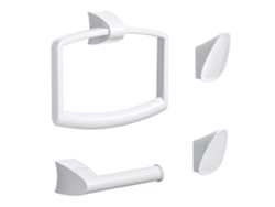 Accesorios baño smart blanco 4 piezas estuche