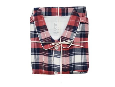Pijamas Ropa de dormir suave Ropa de estar por casa -Líneas rojas y blancas-modelos mujer LUUCOZK