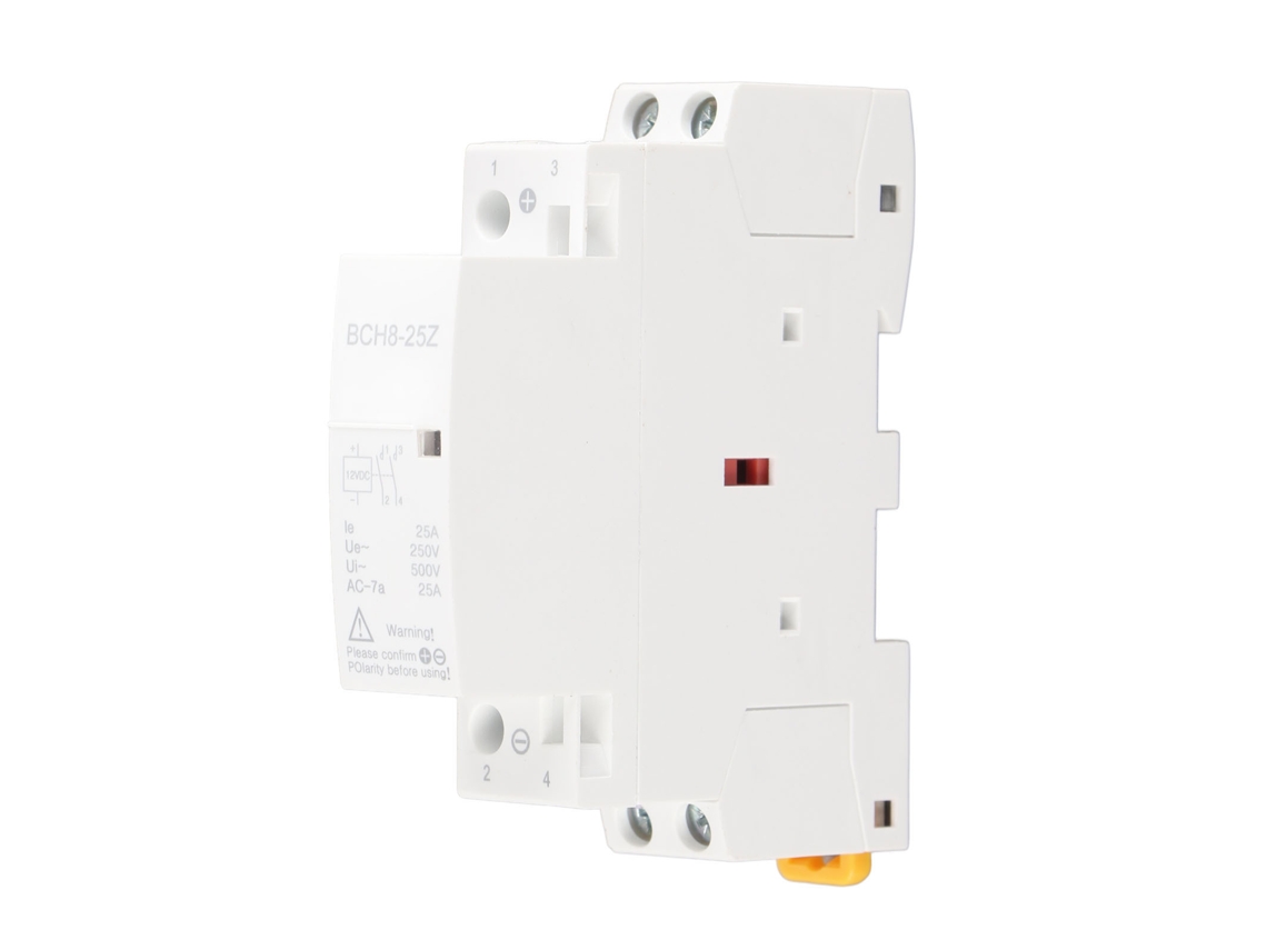 Contator De Tensão Cc Silencioso Bch8-25 2no Para Sistema Inteligente Residencial Hotel 25a