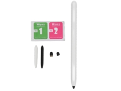 Bolígrafo universal de alta sensibilidad con punta de fibra suave y 2 puntas intercambiables, color blanco dorado claro.