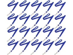 Paquete De 50 Cordones Planos De Poliéster Azul Para Portatarjetas De Identificación.