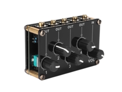 Mezclador De Línea Pasivo Estéreo Mini Profesional De 4 Canales Con Bajo Nivel De Ruido Para Instrumentos Y Reproductores De Cd.