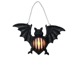 Linterna decorativa de murciélago de Halloween LED sin llama