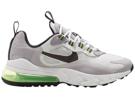 Tenis Deportivas NIKE Air Max 270 React Niños (Blanco, Gris -Material Sintético, Tejido -37,5)