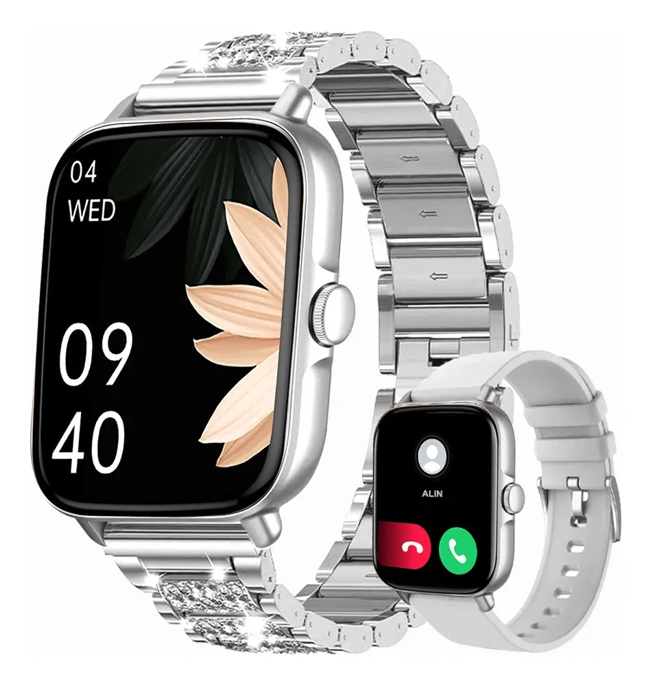 Reloj inteligente elegante para mujer con llamadas Bluetoothvayotoy