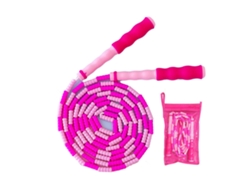 Yncm-cuerda De Saltar Ajustable Con Cuentas Para Niños De Primer Grado En Adelante, Con Agarre Cómodo, Ligera, Duradera, Segura, Color Rosa.
