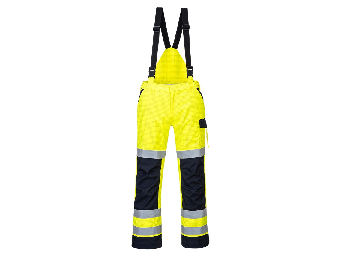 Pantalones Modaflame Rain Multi Norm Arc – Seguridad y versatilidad, azul marino y amarillo / XXL