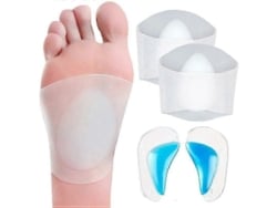 Juego De Soportes Para El Arco Plantar, 2 Pares De Plantillas Para Pies Planos, Silicona Suave, Reutilizables.