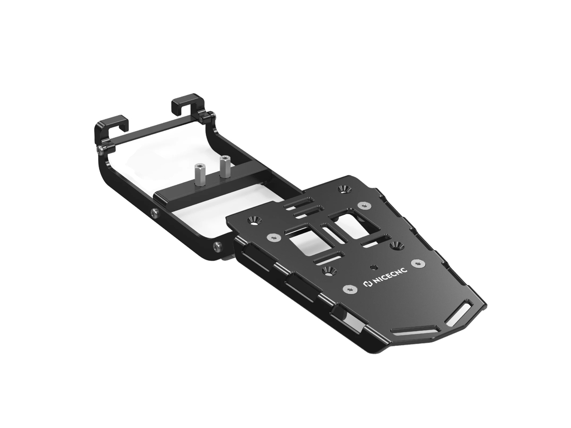 Kit de portaequipajes trasero, material de alta resistencia, compatible con motos de cross eléctricas, color negro.