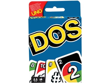 Juego de Cartas MATTEL Uno Dos Cartas (Edad Mínima: 7 Años - Dificultad: Baja)
