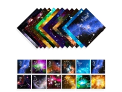 Papel Origami Cielo Estrellado - 100 Hojas, 15x15 cm, Diferentes Colores NEVEANCE