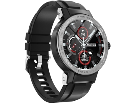 Relojes inteligentes para Android iOS iPhone, IP68 a prueba de agua, Bluetooth, rastreador de actividad física del sueño - Negro CHRONUS