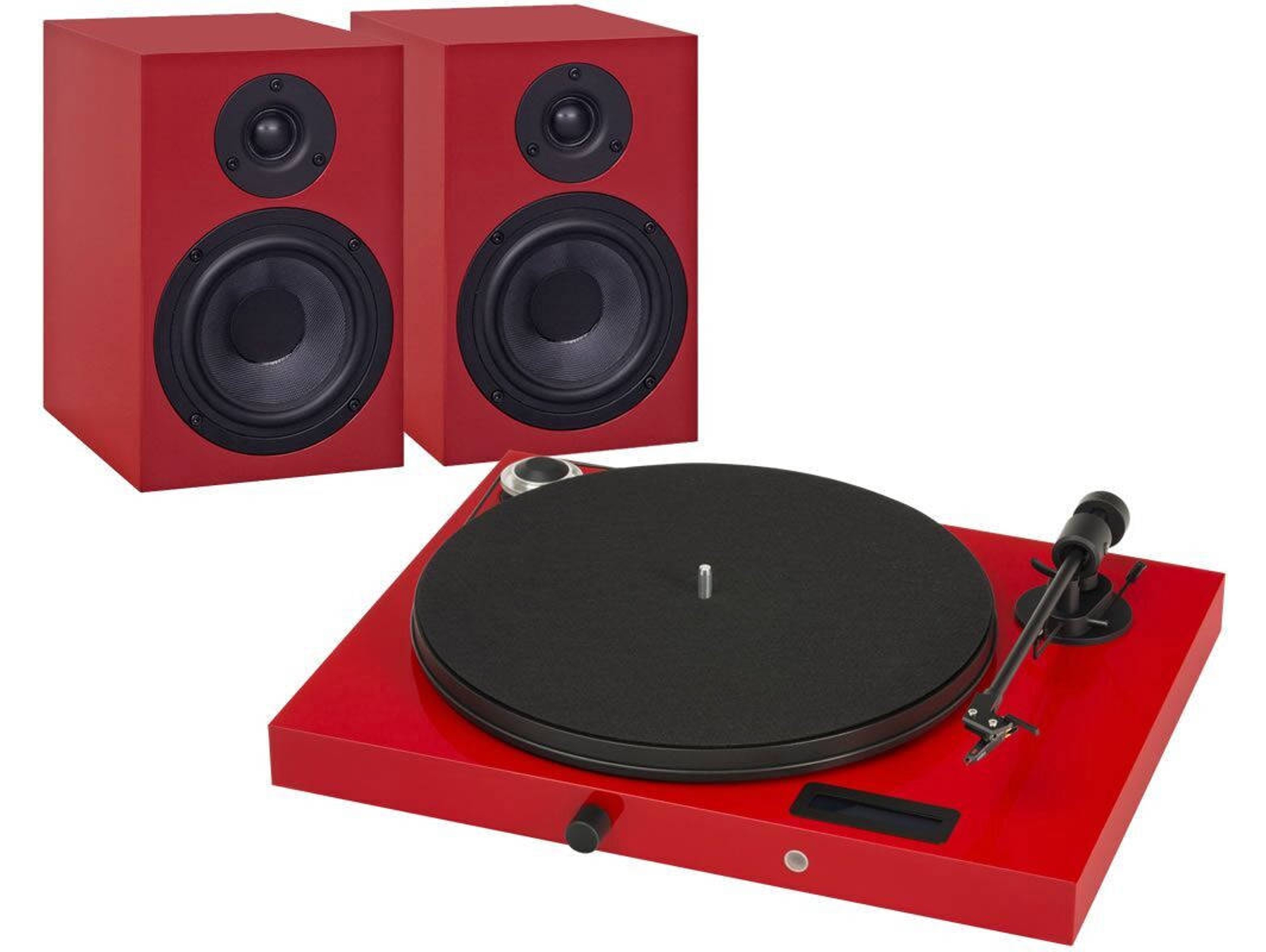 Conjunto Gira-Discos PRO-JECT Jukebox E Vermelho + Box 5