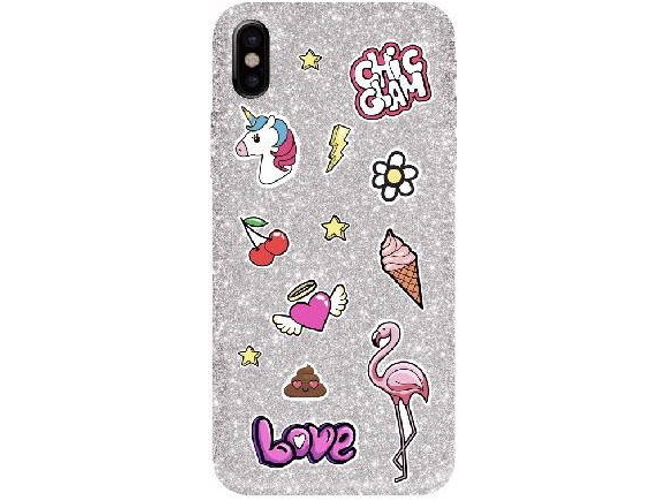 Funda iPhone X, XS BENJAMINS Puffy Stick Chic Gris