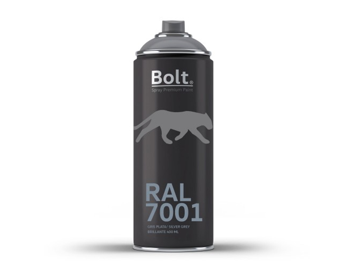 Spray Bolt Premium Acrilico Brillante Ral 400 Ml (Ral 7001 Gris Plata)