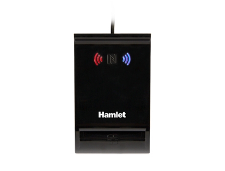 HAMLET HUSCR-NFC lector de tarjeta inteligente Interior USB USB 2.0 Negro
