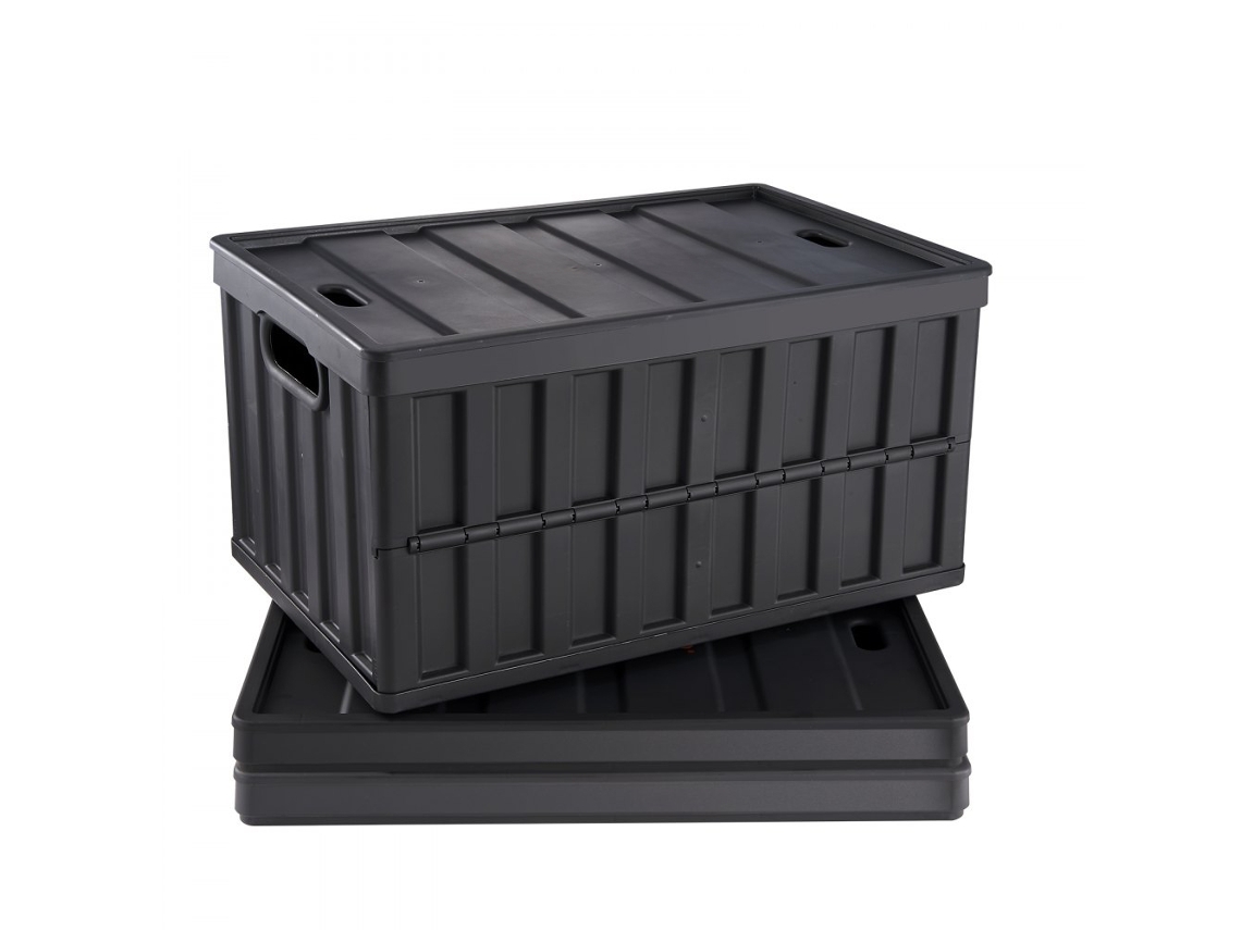 Juego de 3 cajas de almacenamiento plegables de 65L con tapa y asas Tekmaquinas