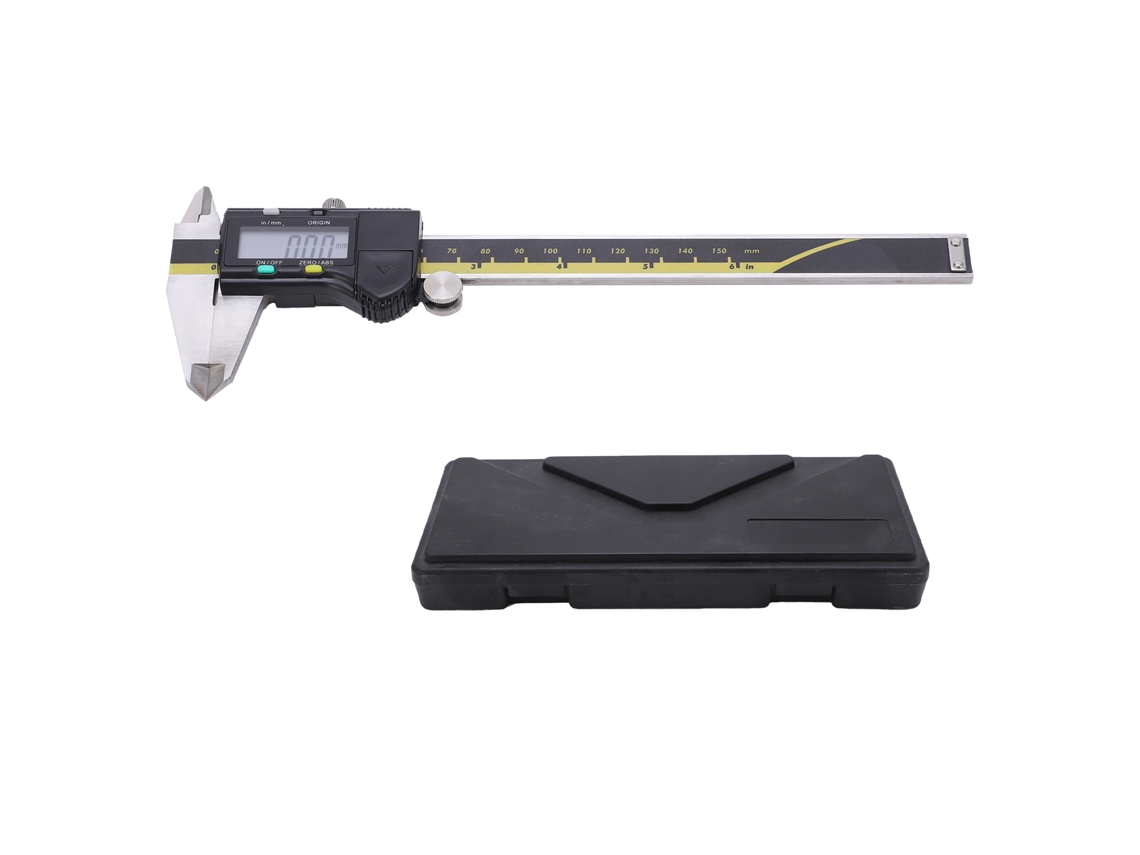 Calibrador digital electrónico de 150 mm con precisión de 0,01 mm y pantalla LED - Herramienta de medición industrial