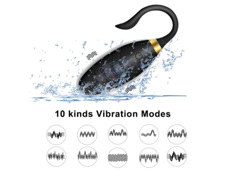 Vibrador de huevo de salto con control remoto inalámbrico para mujer (negro) ENZONS