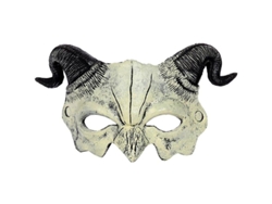 Máscara De Halloween Con Cuernos De Oveja, Diablo Aterrador, Ideal Para Cosplay Y Carnaval, Fabricada Con Material Pu De Alta Calidad.