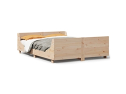 Maison Exclusive - Estructura De Cama Sin Colchón Madera De Pino Blanco 150x200 Cm