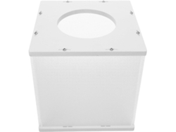 Caja cuadrada de acrílico transparente, 20x20x20 cm, apertura segura, caja para venta de entradas para recaudación de fondos.