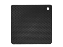 Almohadilla De Silicona Aislante De Calor Cuadrada Antideslizante Para Olla Cazo Bowl Negro Espesorada