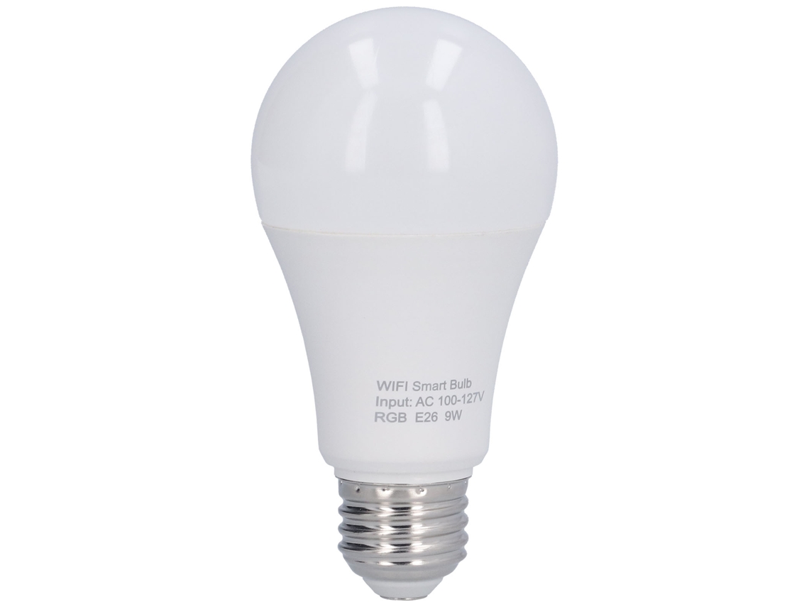 Rebe-bombilla Inteligente Wifi 9w Rgb Control Por Voz E26 100-127v Para Google Hogar Inalámbrica