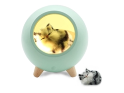 Brillo Ambiente Verde CHRONUS T10008 Lámpara de Gato para Dormitorio