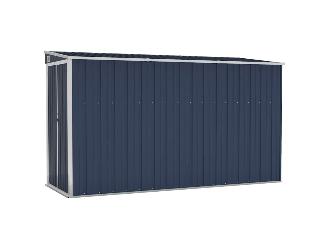 Caseta de jardín VIDAXL Antracita Acero (118x288x178 cm)