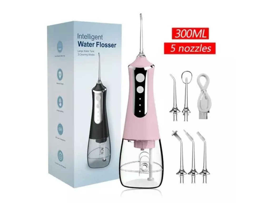 DIGITALLAB Irrigador bucal dental Flosser de agua rosa