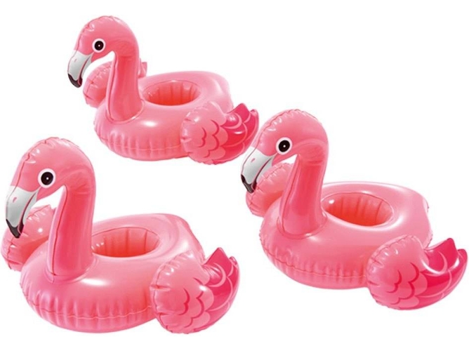 Pack de 3 Portavasos Hinchables INTEX Flamenco Rosa