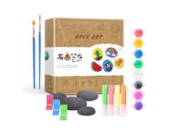 Kit De Arte Para Pintar Piedras Con Pintura Acrílica 3d, Pinceles Y Soportes - Regalo Para Niños